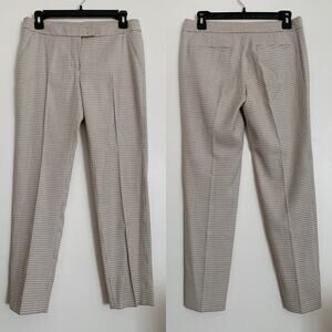 Akris Punto taupe and white Checkered Trousers